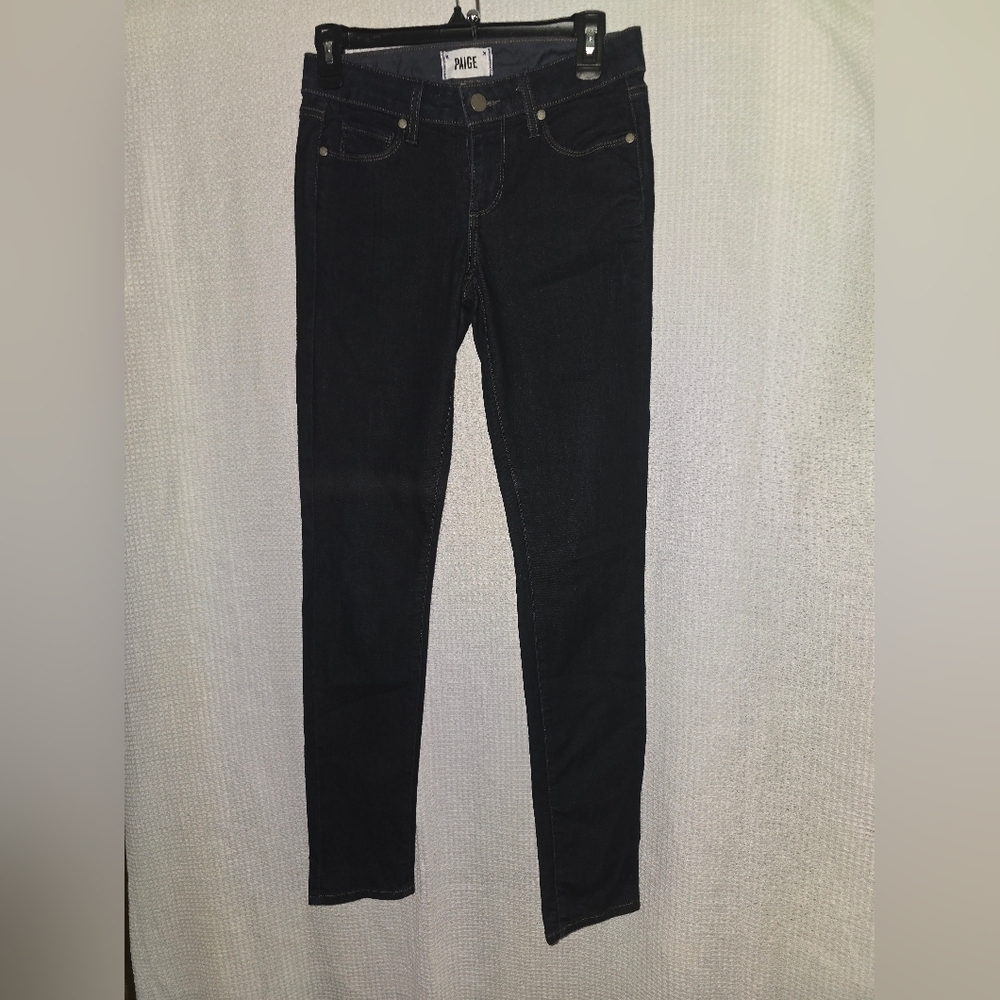 PAIGE Midnight Blue Denim Jeans Skyline Skinny Sz. 26 Travel Casual Outdoor